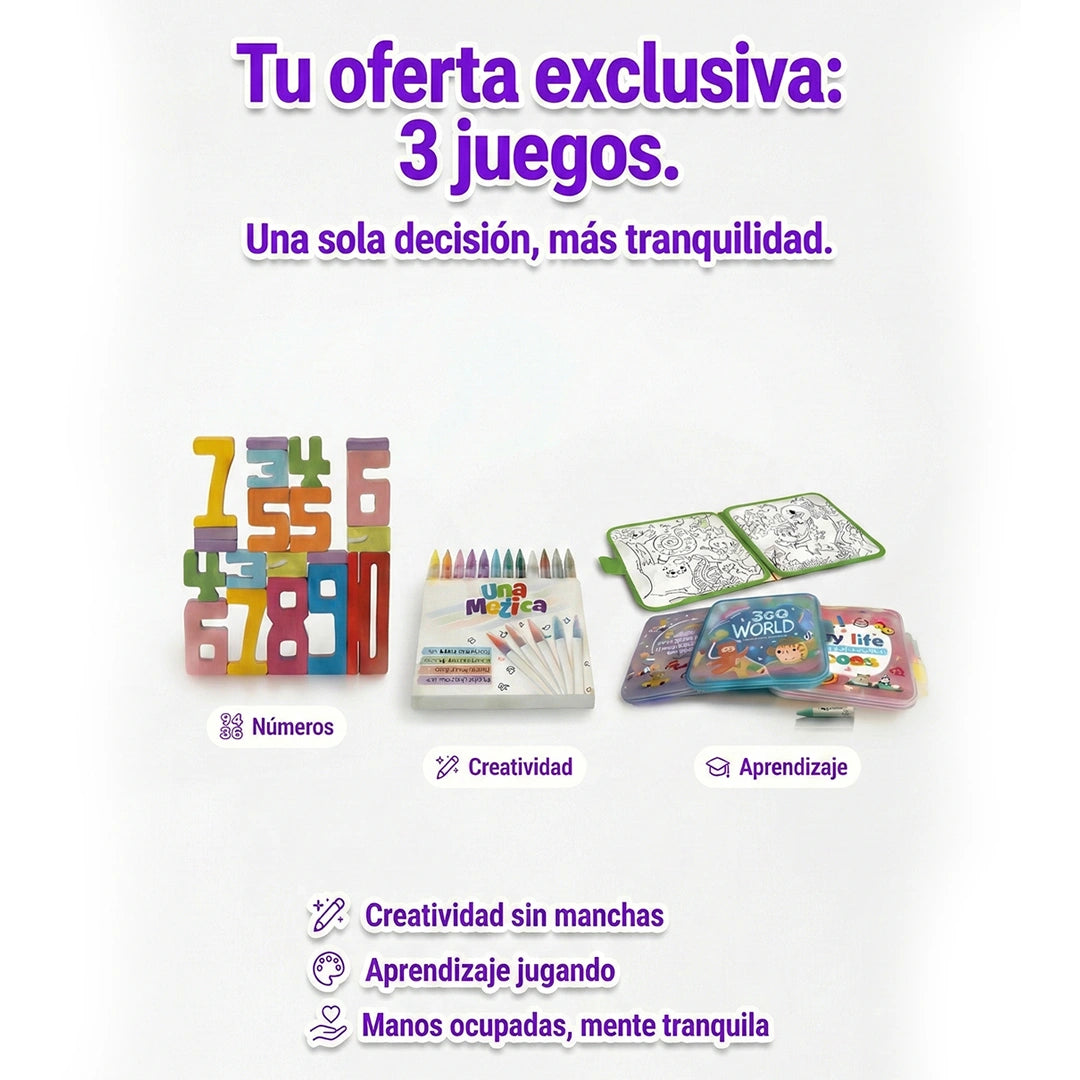 Raveliza™ UnaMagica Set creativo y educativo 3 en 1